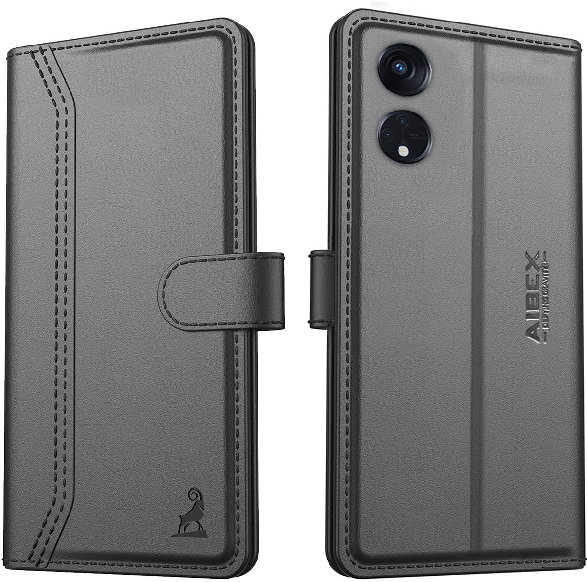 AIBEX ® Oppo Reno 8T 5G Flip Cover Leather Finish | Inside TPU with Card Pockets | Wallet Stand | Complete Protection Flip Case Black (B0BVRH88RS) Amazon Price History, Amazon Price Tracker