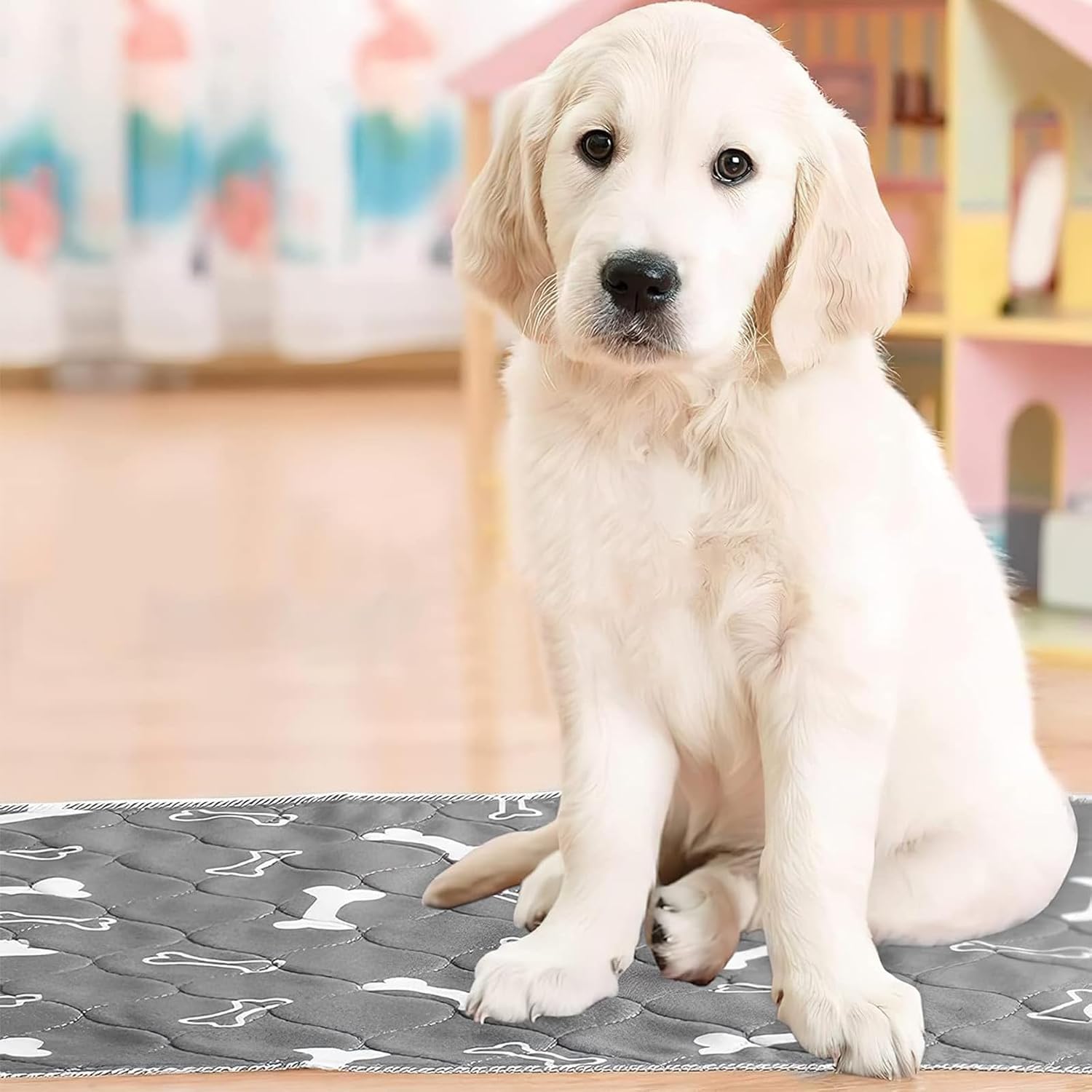 6er Welpenunterlage Waschbar Puppy Training Pads, 40 x 60cm Trainingsunterlagen,auslaufsicher und rutschfest Hundeurinpads, saugfähige Unterlage für Welpen, Alte Hunde oder inkontinente Hunde