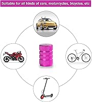 Vista 5 de SINGARO 12 tapas de vástago de válvula de neumático, accesorios exteriores de automóvil, cubierta de válvula de aleación de aluminio universal