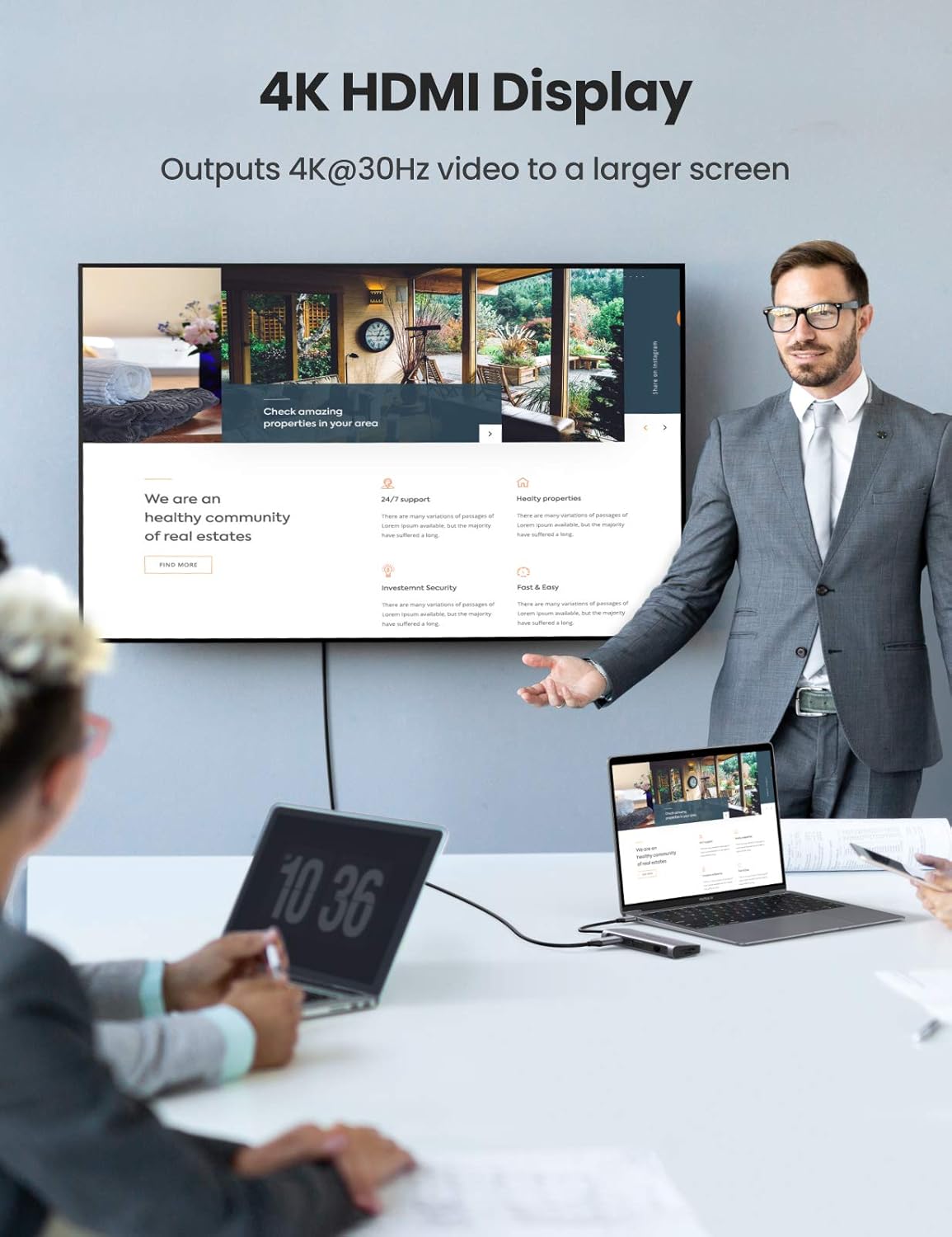 UGREEN USB C Hub 9-in-1 USB Type C to 4K HDMI Multiport Adapter Dock with VGA, Gigabit Ethernet, PD Charging, 3 USB 3.0 Ports, SD Card Reader Compatible for M1 MacBook Pro/Air 2022, iPad Pro 2022 M1