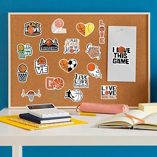 Miniatura 3 de 400 calcomanías deportivas, calcomanías de vinilo impermeables para botellas de agua, cascos, calcomanías deportivas para niñas, niños y