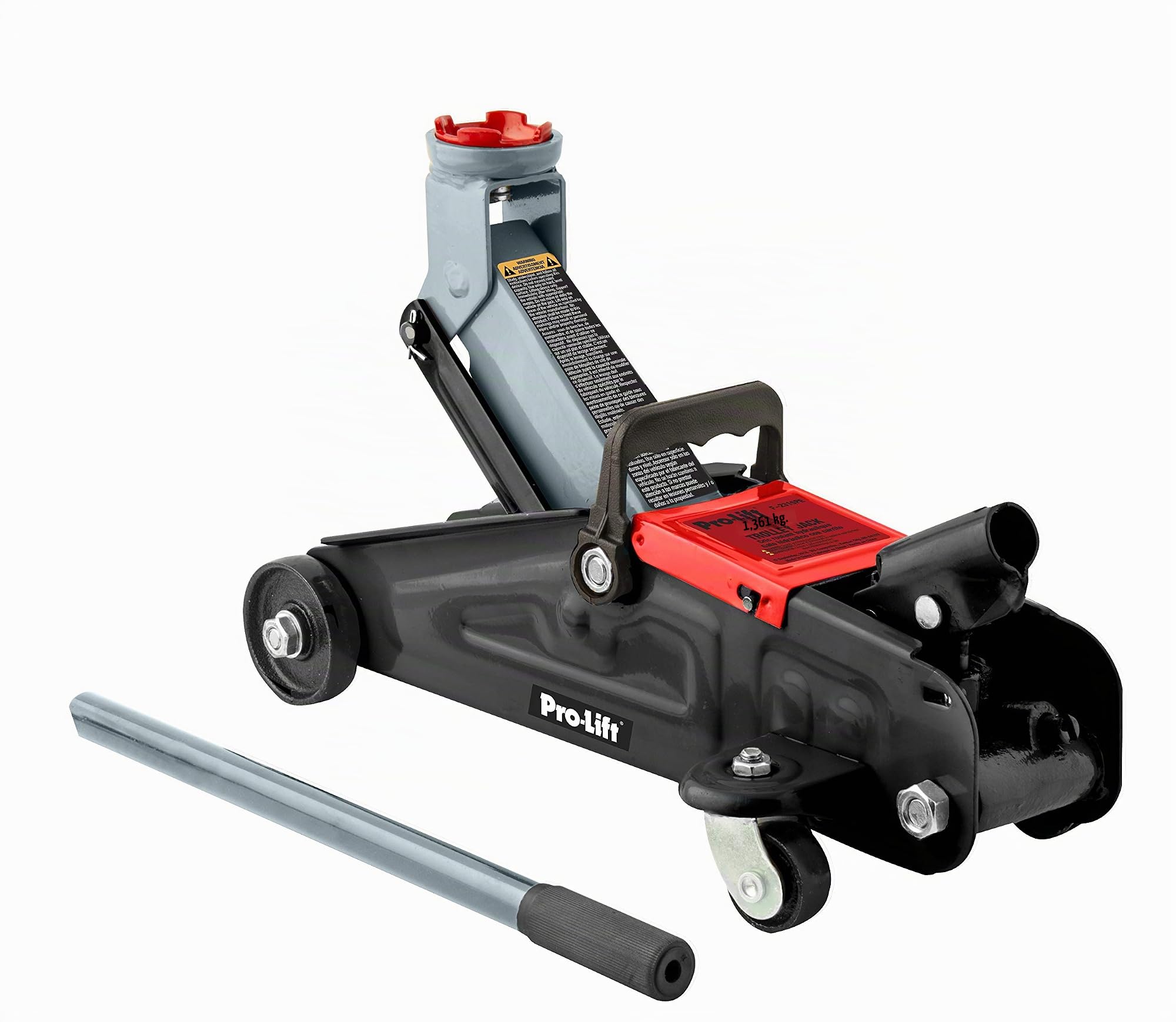 Pro-Lift F-2315PE - Gato hidráulico para Carro con Caja Moldeada por soplado, Capacidad de 3000 Libras, 12 Pulgadas