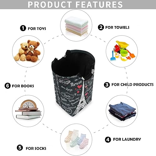 Miniatura 165 de visesunny Cesta de lavandería plegable para perro, marinero, animal, ancla de animales, con asa, juguetes y organización de ropa para baño