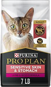 Purina Pro Plan Sensitive Skin and Stomach Cat Food, Lamb and Rice Formula - 7 lb. Bag