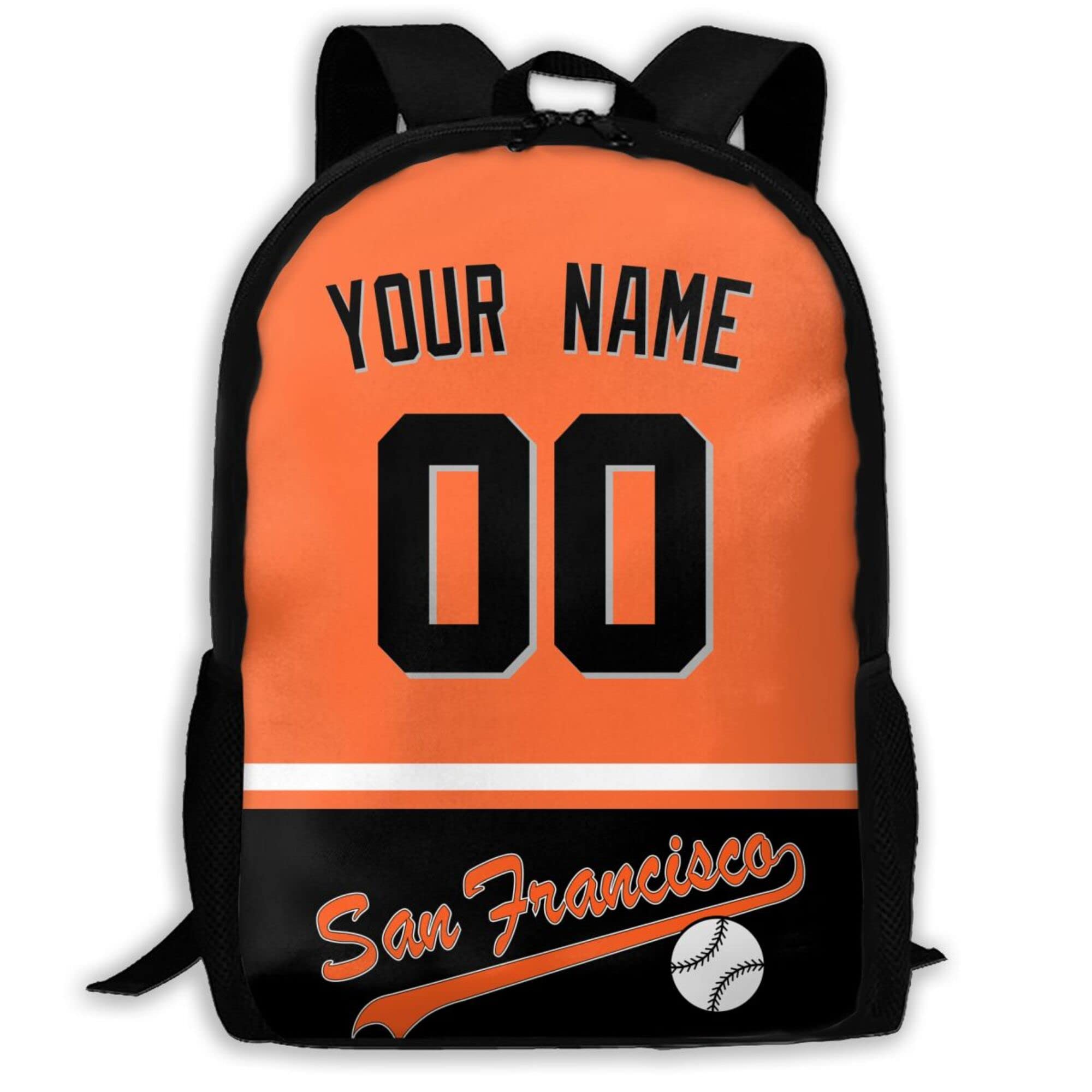 ANTKING San_Francisco Backpack High capacity Custom Any Name and Any Number Gifts for Kids Men Fans
