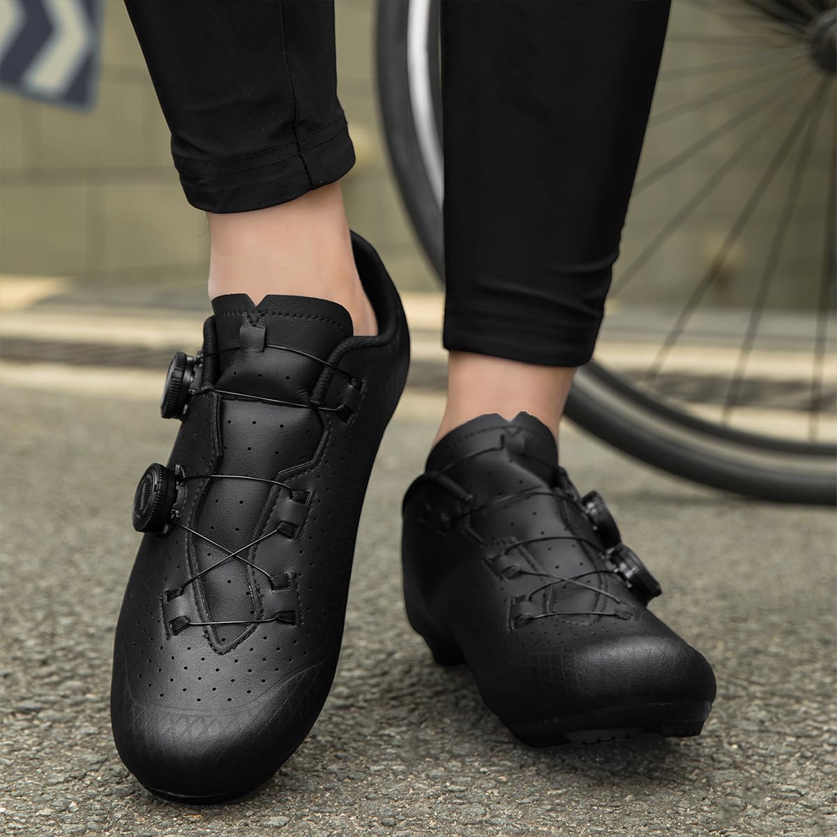 Zapatillas Ciclismo de Carretera Zapatillas de Bicicleta Interiores Exteriores compatibles con Pedal SPD-SL SPD/Look KEO
