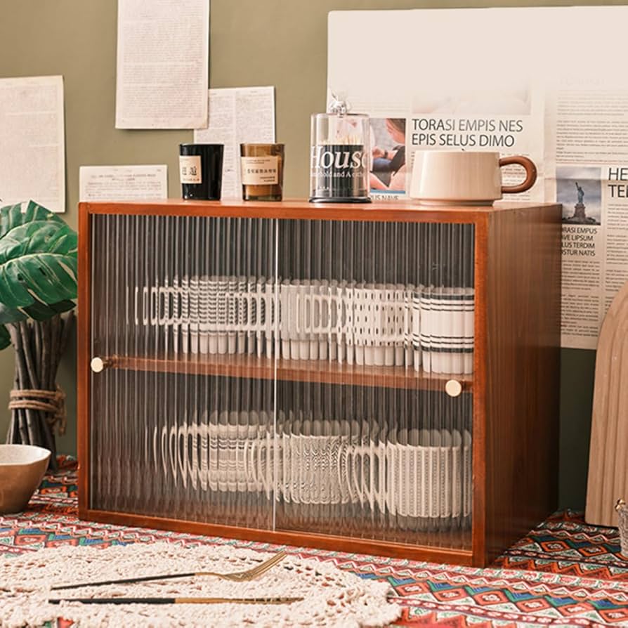 Amazon｜MJKQ9 収納キャビネット ミニ食器棚 木製 キッチン収納