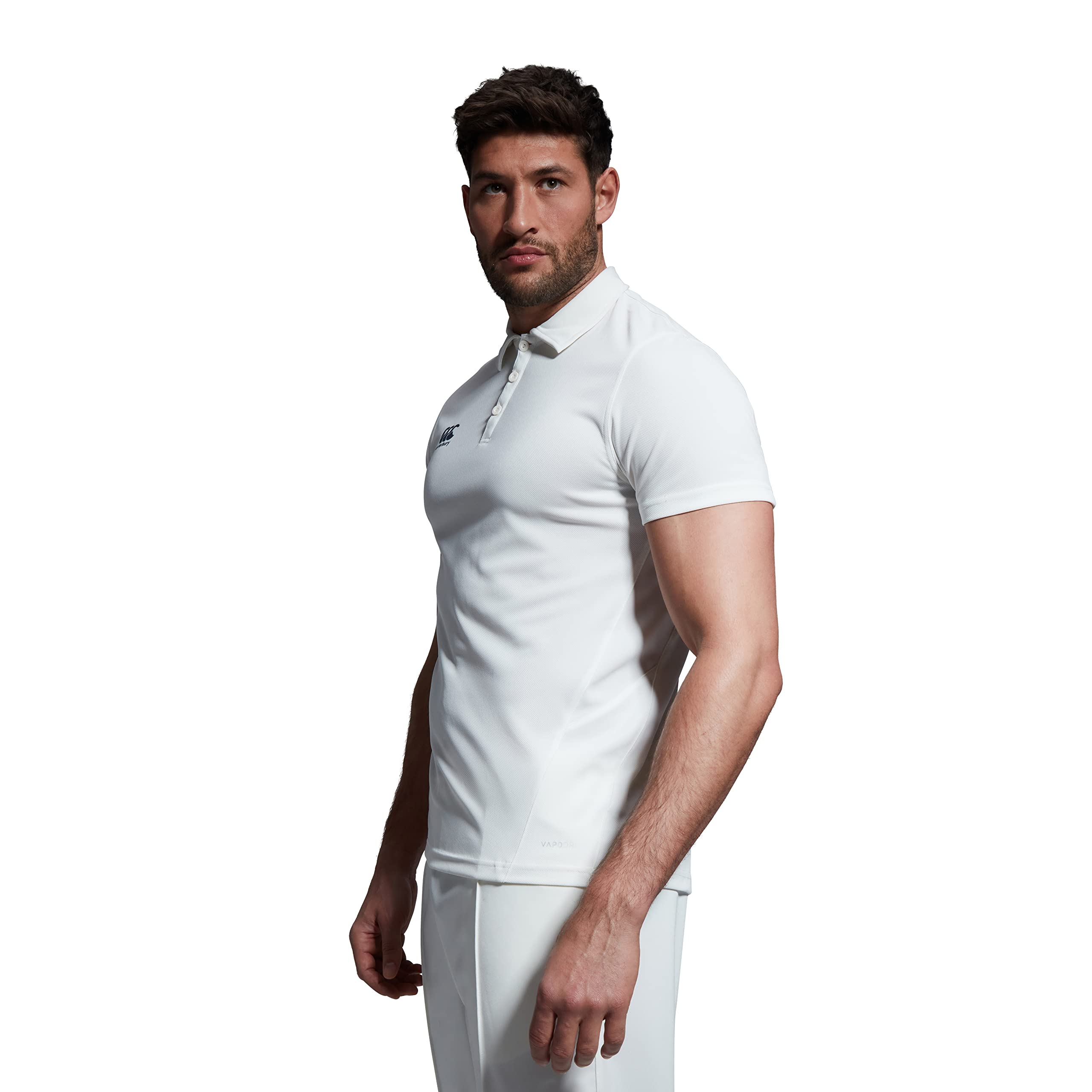 Canterbury Polo Shirt | Cricket Whites | Vapodri Moisture Wicking Camisa de Polo Hombre (Pack de 1)