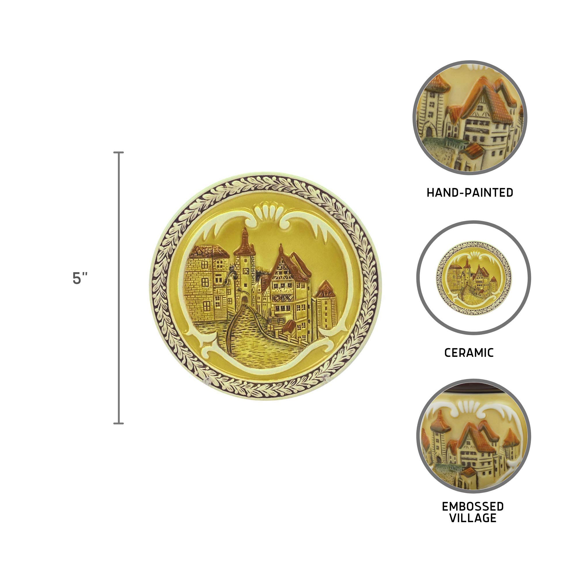 Essence of Europe Gifts Embossed Rothenburg Germany Collectors Plate (5