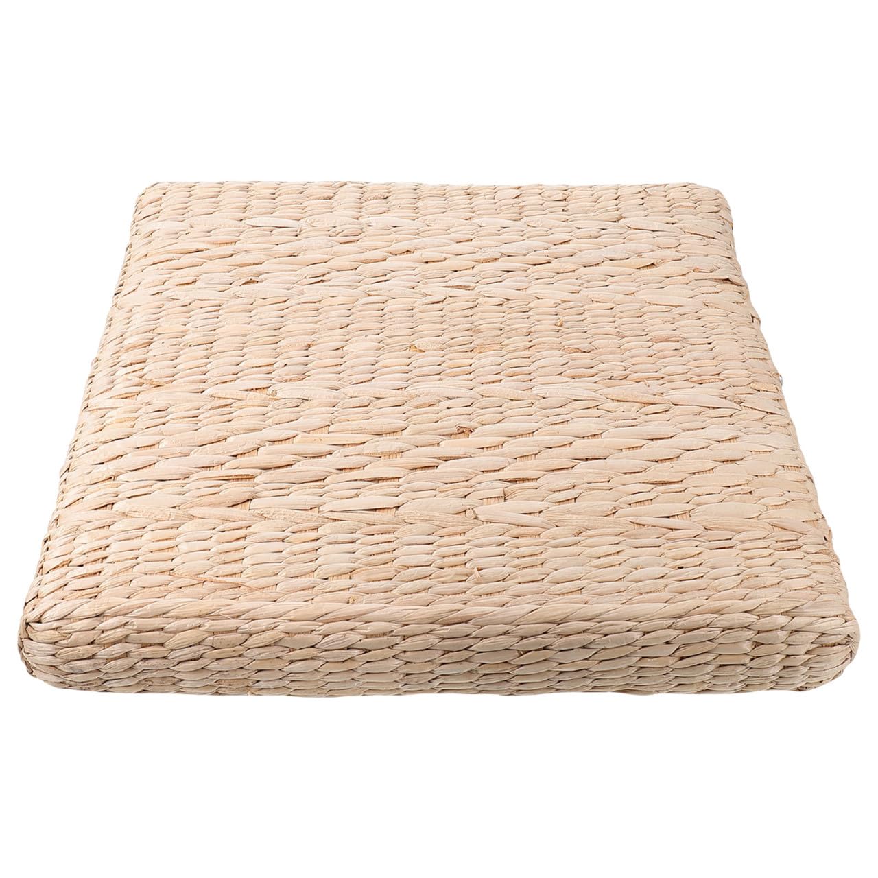Coussin de siège tissé en paille pour un salon bohème et chaleureux