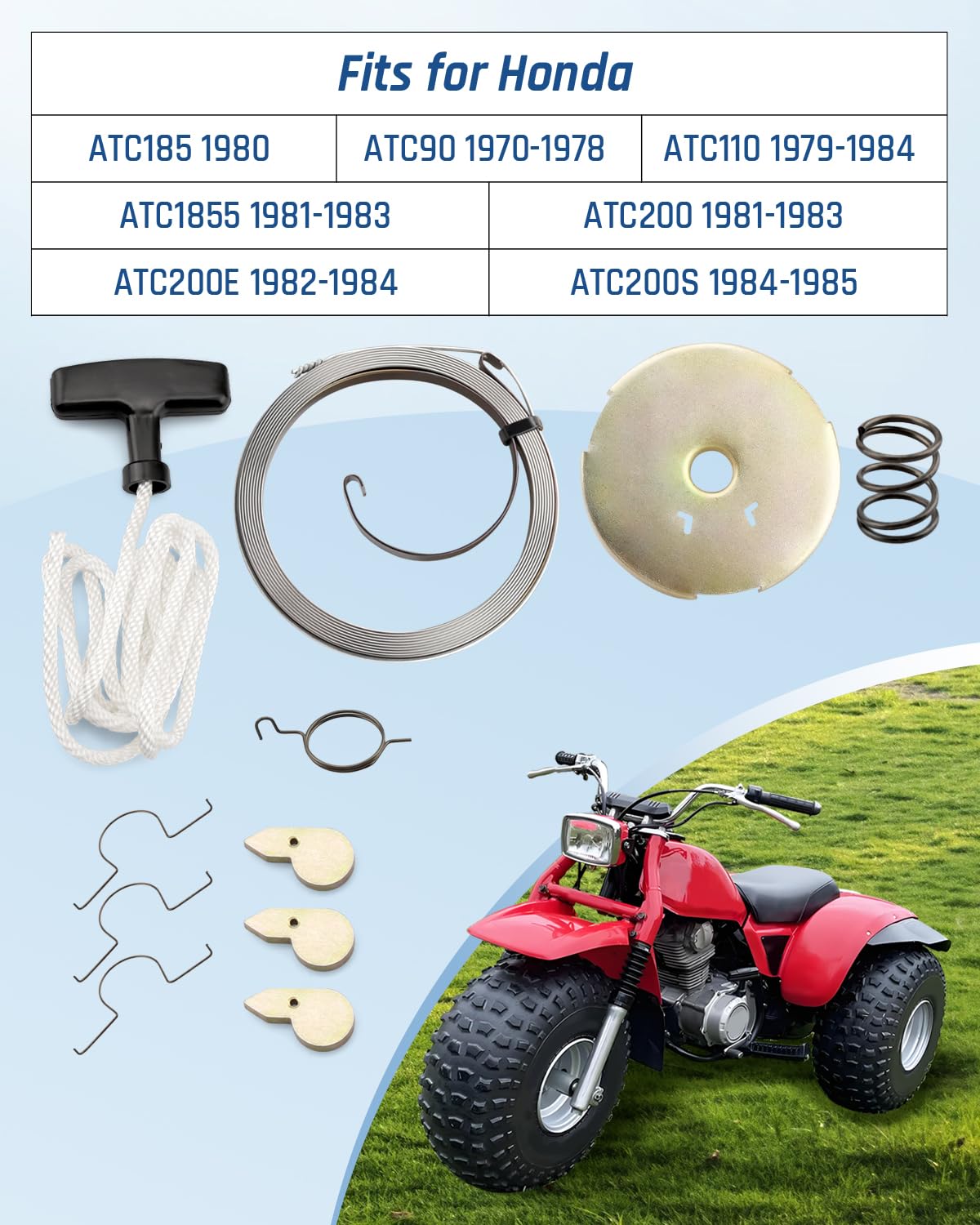 12-3191 - Arrancador de retroceso para Honda ATC 185 90 110 185S 200 200E 200S
