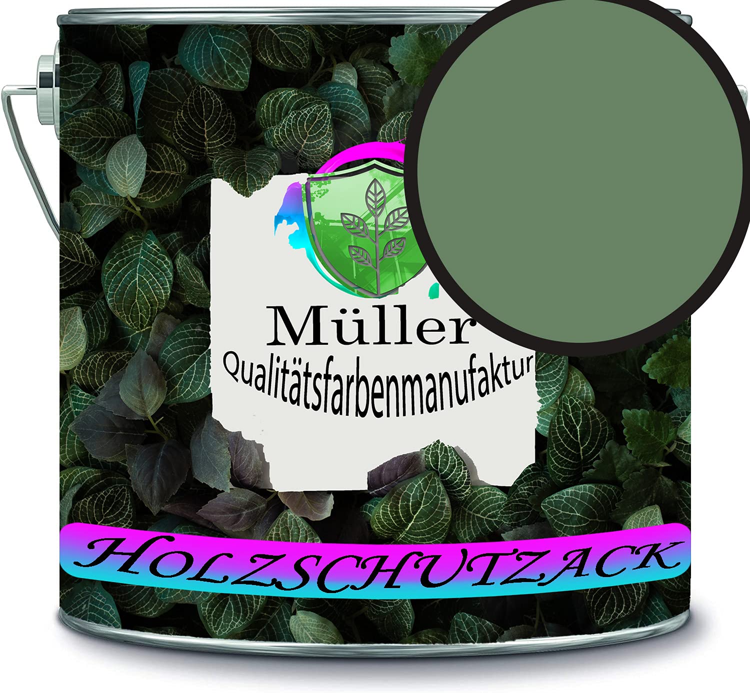 Barniz protector para madera, resistente a la intemperie y a largo plazo, protección contra la intemperie, color verde Resedagrün RAL 6011 de Müller