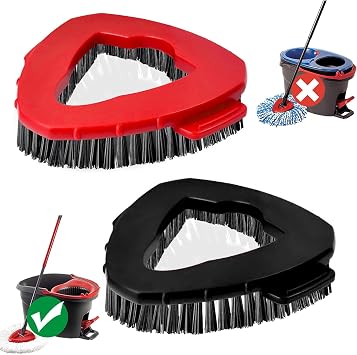 Spin Mop Scrubber Brush Head for O-Cedar Easywring, Stiff Bristle - 2 Pack