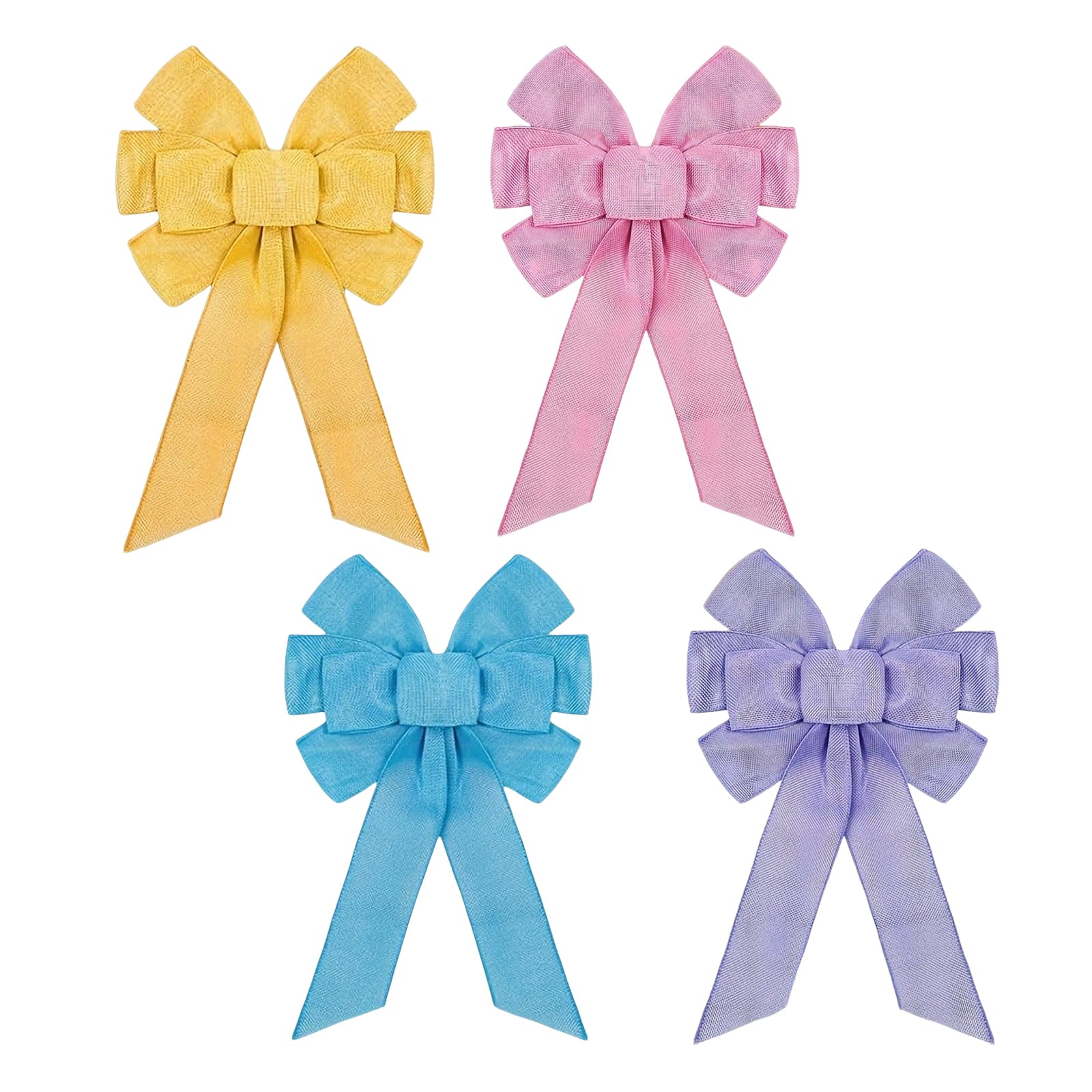 Bows for Wreath, Decorative Wreath for Front Door, Spring Easter Ornament Tree Toppers Bowknot for Outdoor Spring for Wreaths