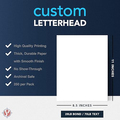 Miniatura 6 de Papel de membrete impreso personalizado de 8.3 x 11.0in, papel a todo color, tamaño de 8.7 x 11.0in, papel blanco regular suave de 28 lb  70 lb