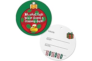 Cruising Ducks Holiday Christmas Ornament Circle Hang Tag - Christmas Decorations for...