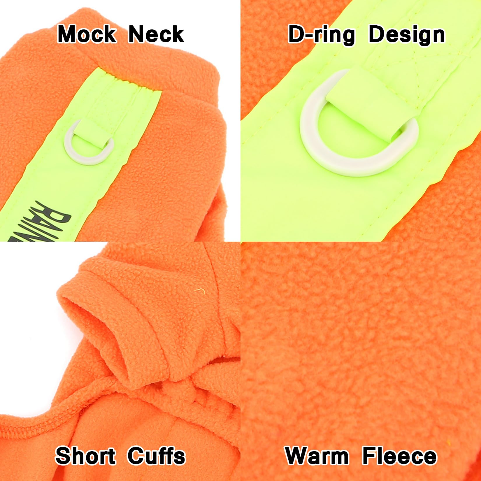 Pijamas de forro polar para perros pequeños, mono de cachorro con anillo en D y letra impresa, suave jersey de cuatro patas, ropa acogedora de invierno y otoño, ropa de dormir para mascotas, ropa para