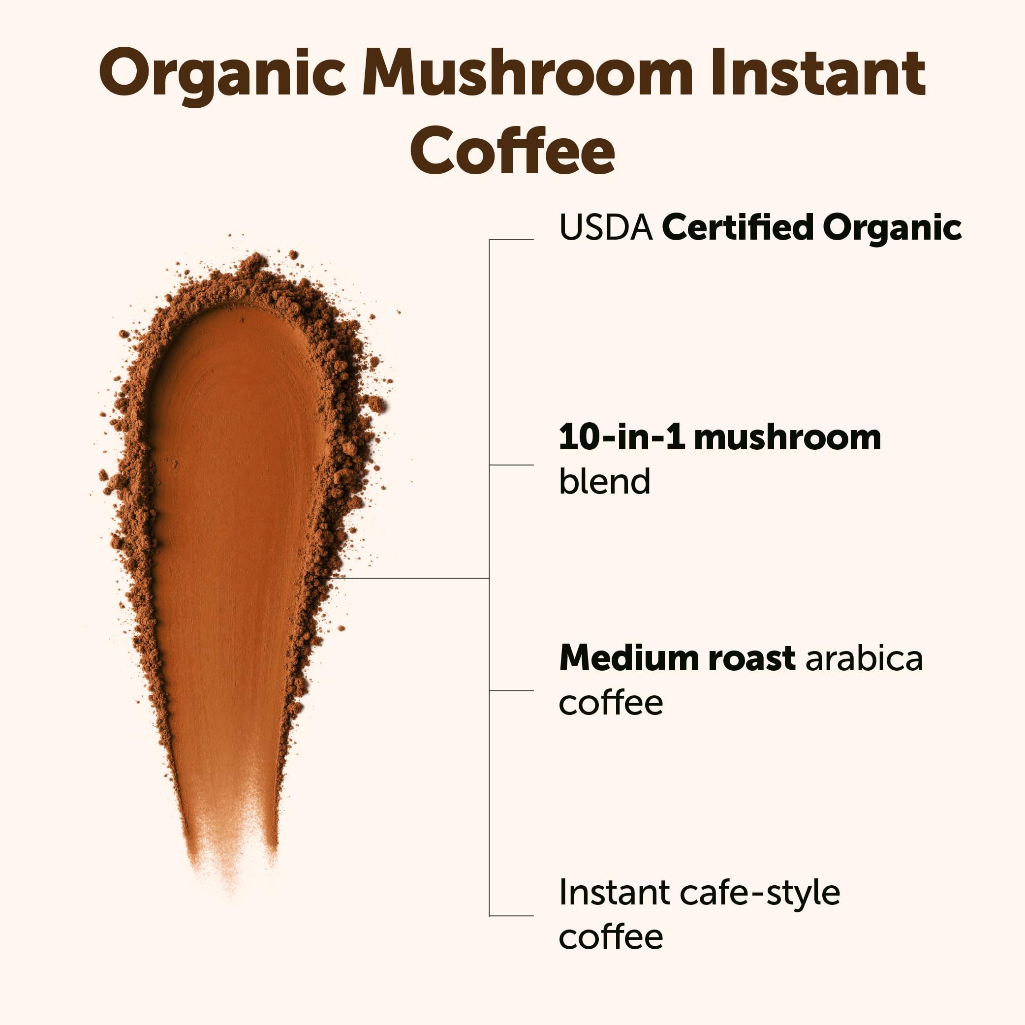 Micro Ingredients Organic Instant 10 in 1 Mushroom Coffee Powder 28 Ounce 317 Servings Premium Arabica Coffee with — view 3
