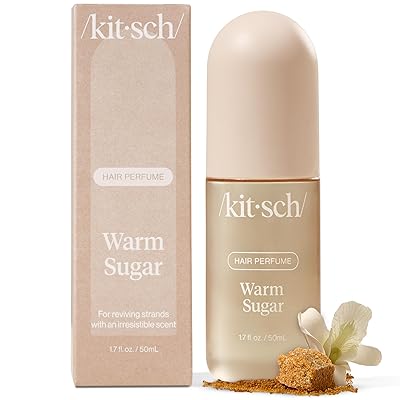 Kitsch Hair Perfume for Women - Warm Sugar | Clean, Deodorizing & Patented Odor-Eliminating Technology Hair Spray & Body Mist - Freshen Hair, Body & Pillows - Pink Grapefruit & Vanilla Scent - 50mL