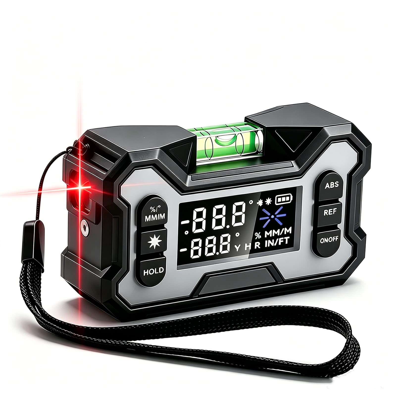 Digital Angle Finder - Laser Inclinometer with Magnetic Base -1