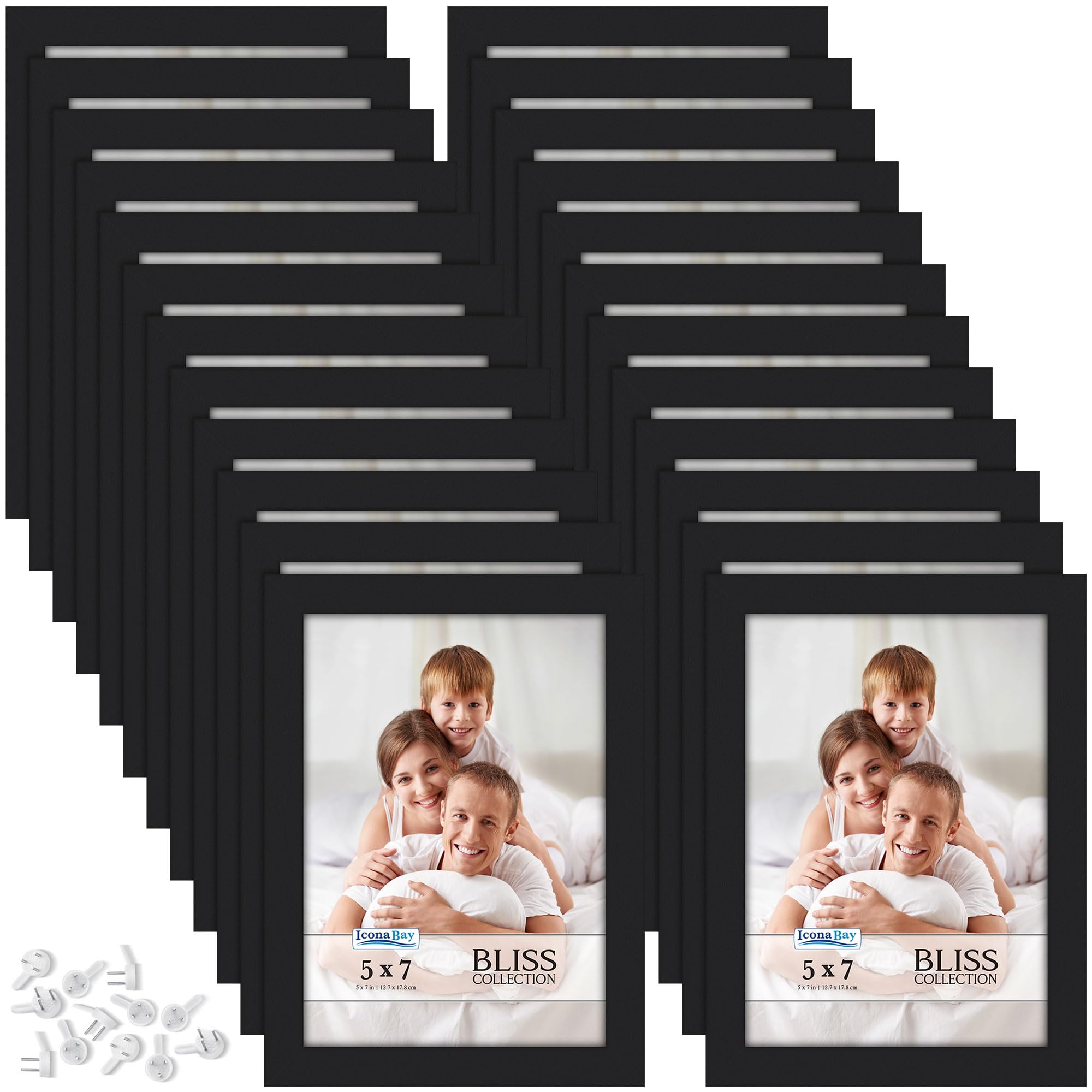 DUBLIN BAY フレーム Amazon.com - Icona Bay - 5x7 Picture Frames - Black, 18 Pack