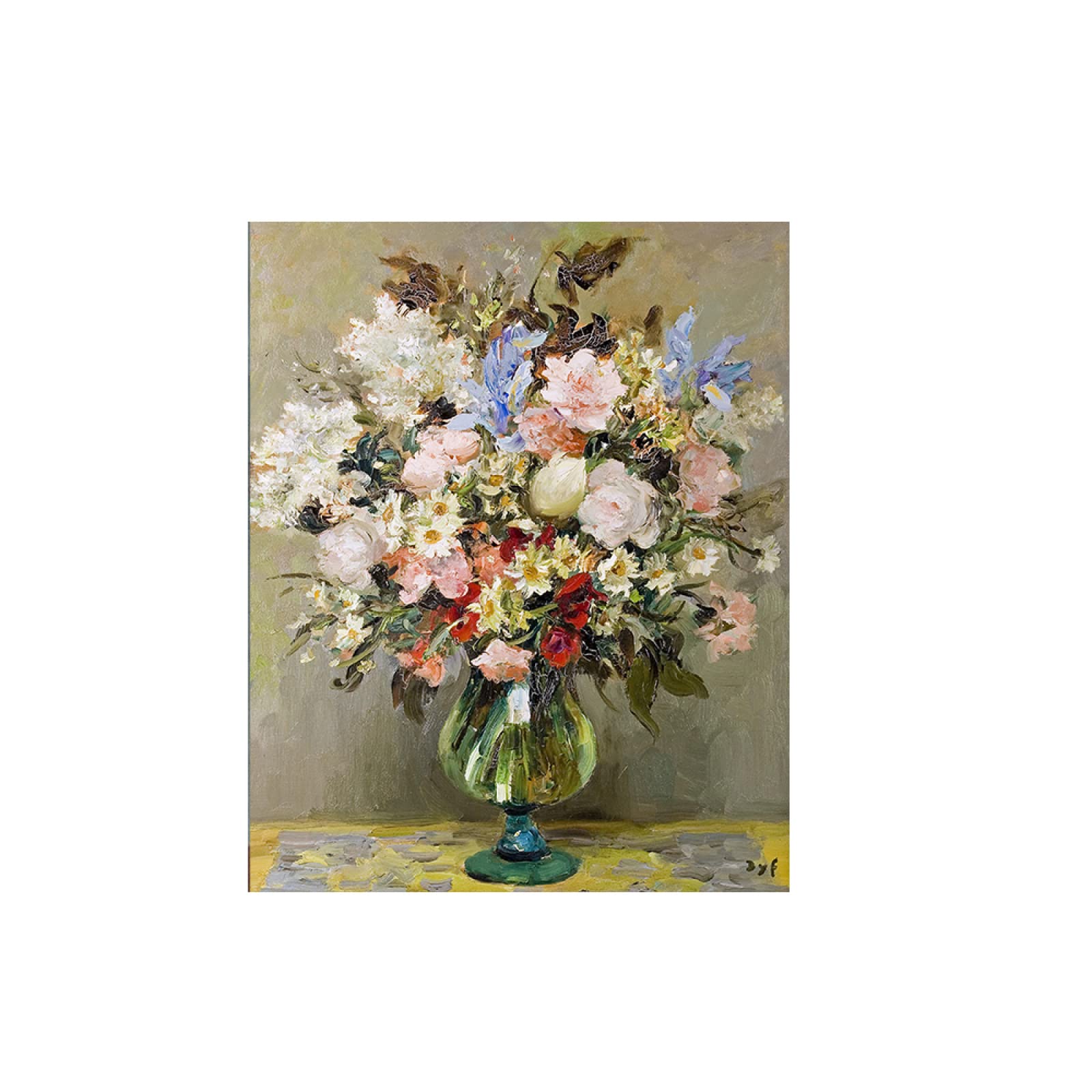 Marcel Dyf マルセルディフ 油絵 Garden flower
