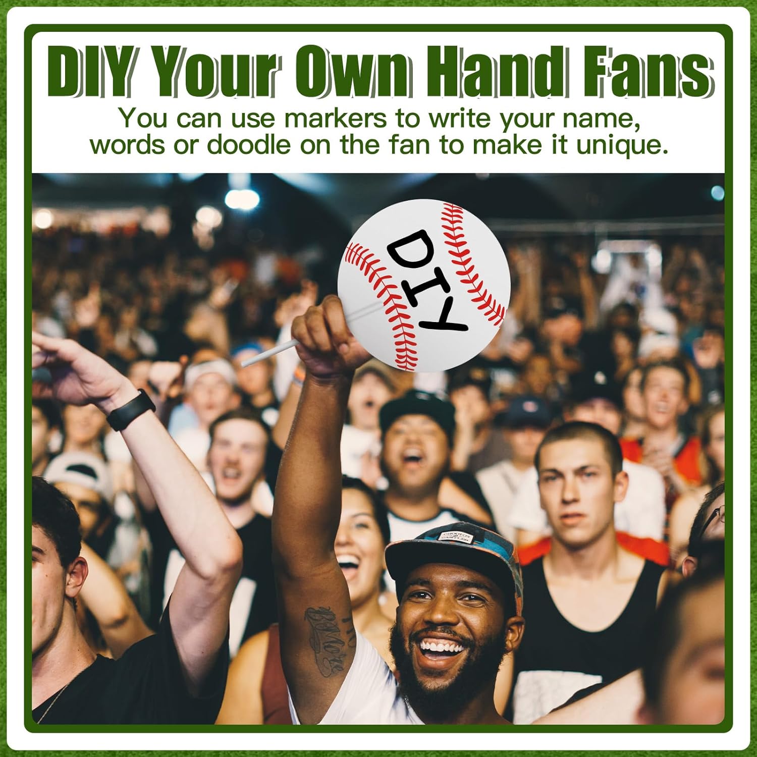 Handheld Fans - Decorative Fans Baseball Party Fan Bulk for Sport Themed Events - Baseball Hand Fans Birthday Party Supplies - Summer Hand Held Fans Baseball Party Favors Decors Gifts - Image 6