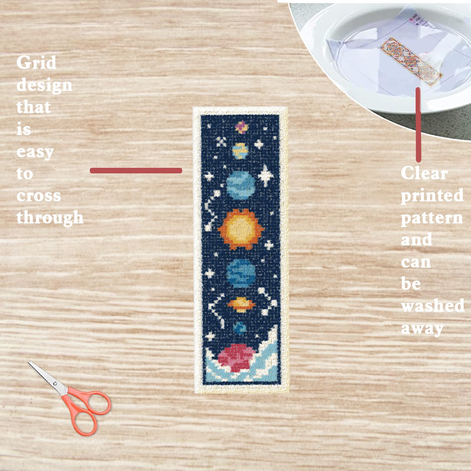 Kit De Point De Croix - Set De 2 Signets Hello Kitty Avec Des Cœurs