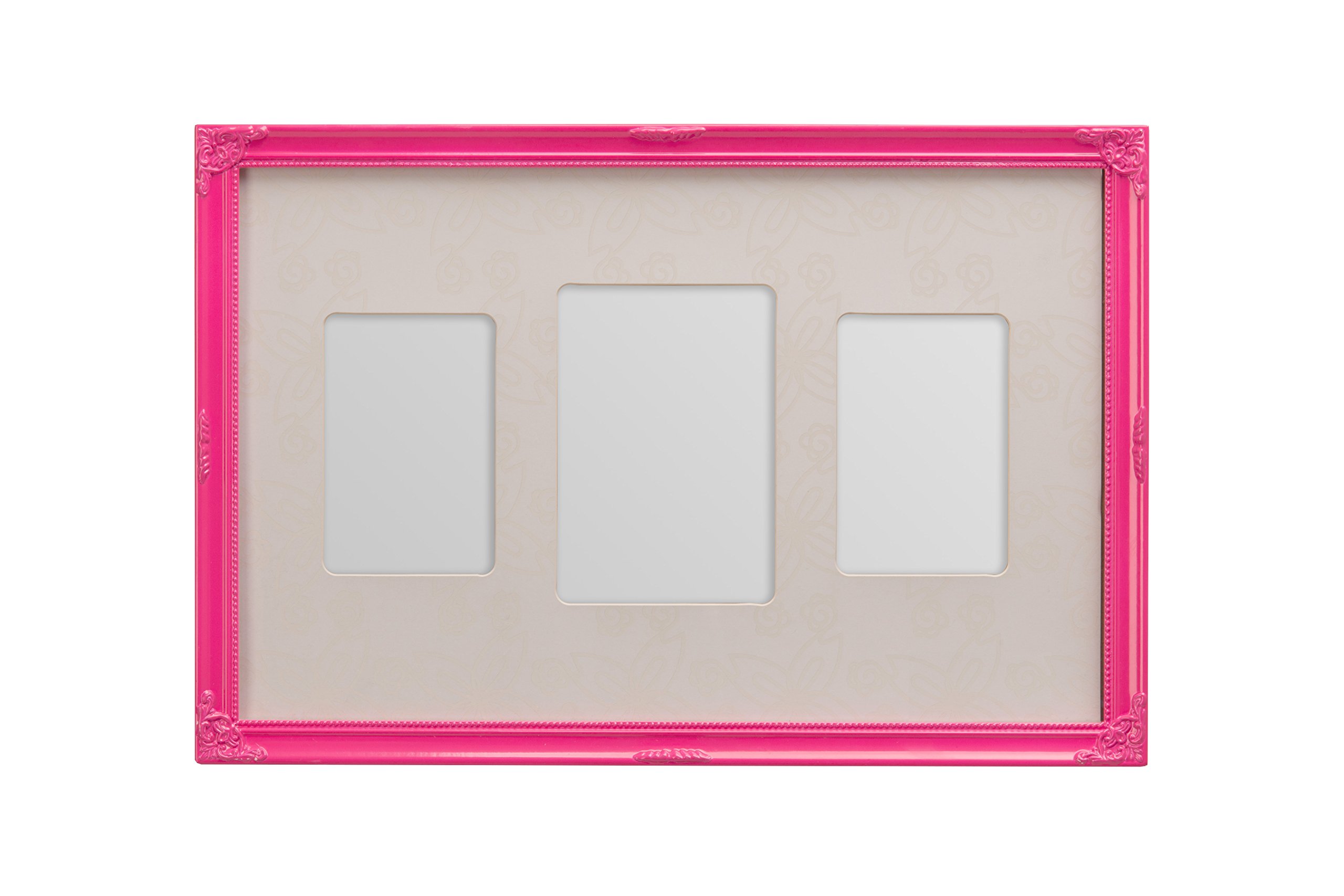 Premier Housewares Multi-Photo Frame for 3 Photos, Pink