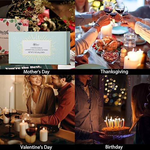 Miniatura 5 de Velas de citronela para interiores y exteriores juego de 2 velas de cera de soja de aromaterapia de 7 onzas con citronela de larga duración juego de