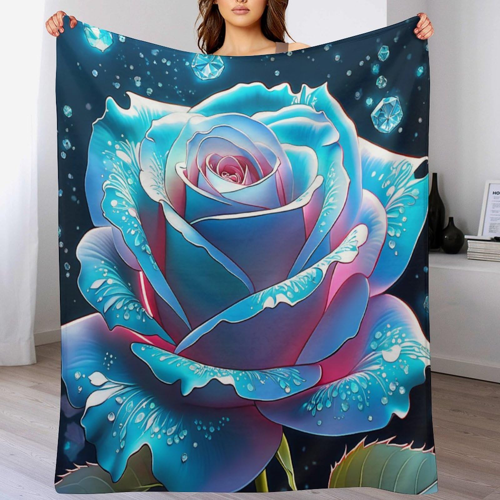 Couverture rose chaude douce lavable en machine plaid 100x130 pour lit