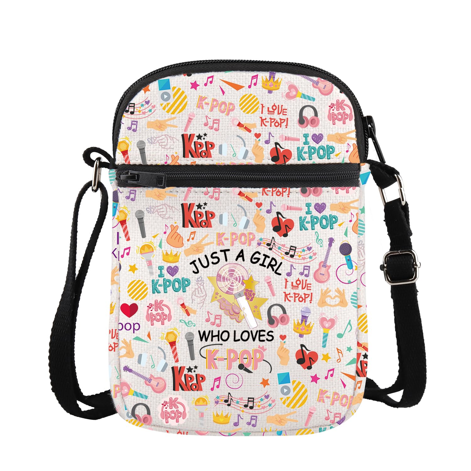 BDPWSS K-Pop Crossbody Bag K-Pop Singer Merchandise Just A Gi-rl Who Loves K-Pop Gift for K-Pop Music Fan