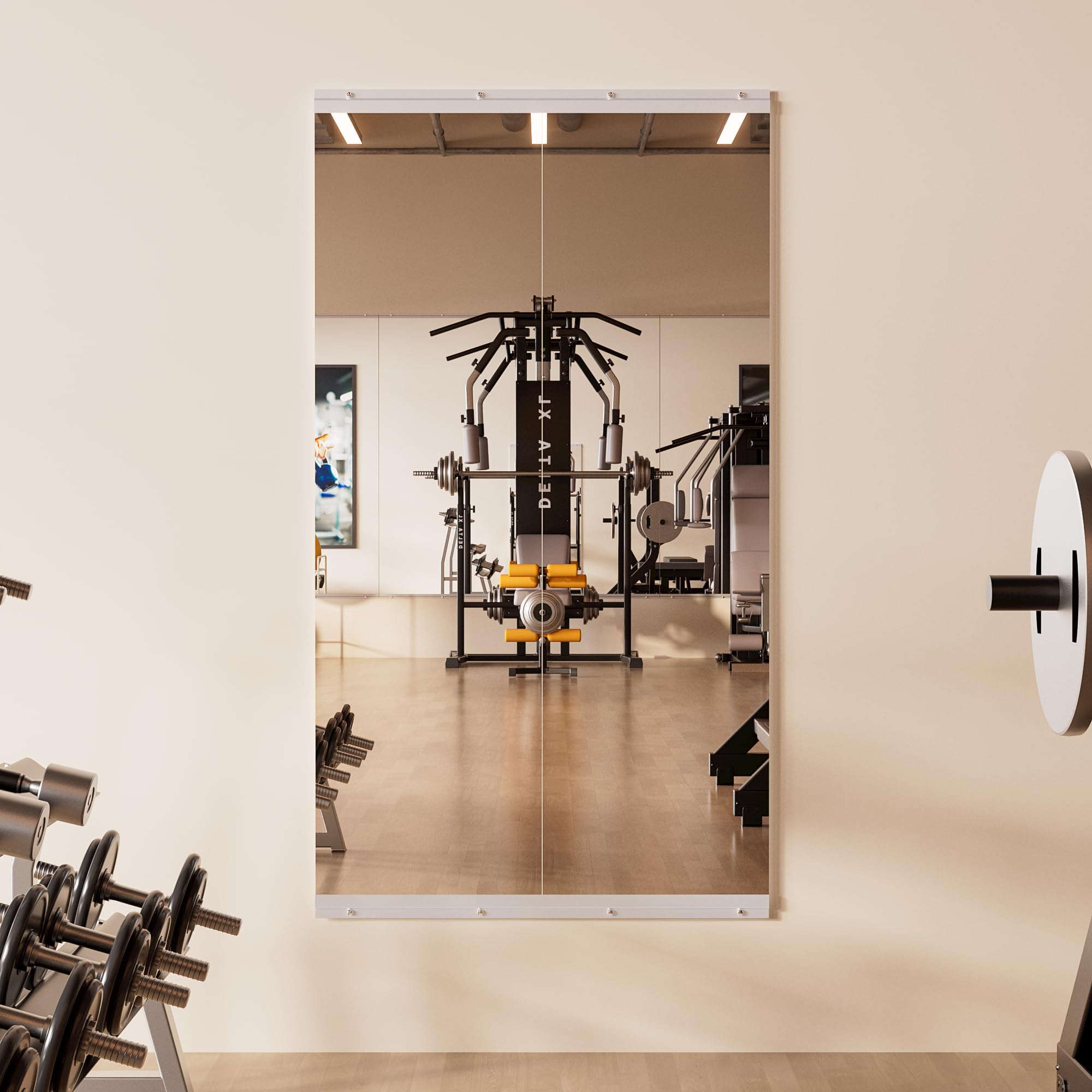Keonjinn Gym Mirrors for Home Gym 140x40cm -2 Pcs Large Mirror Full Length