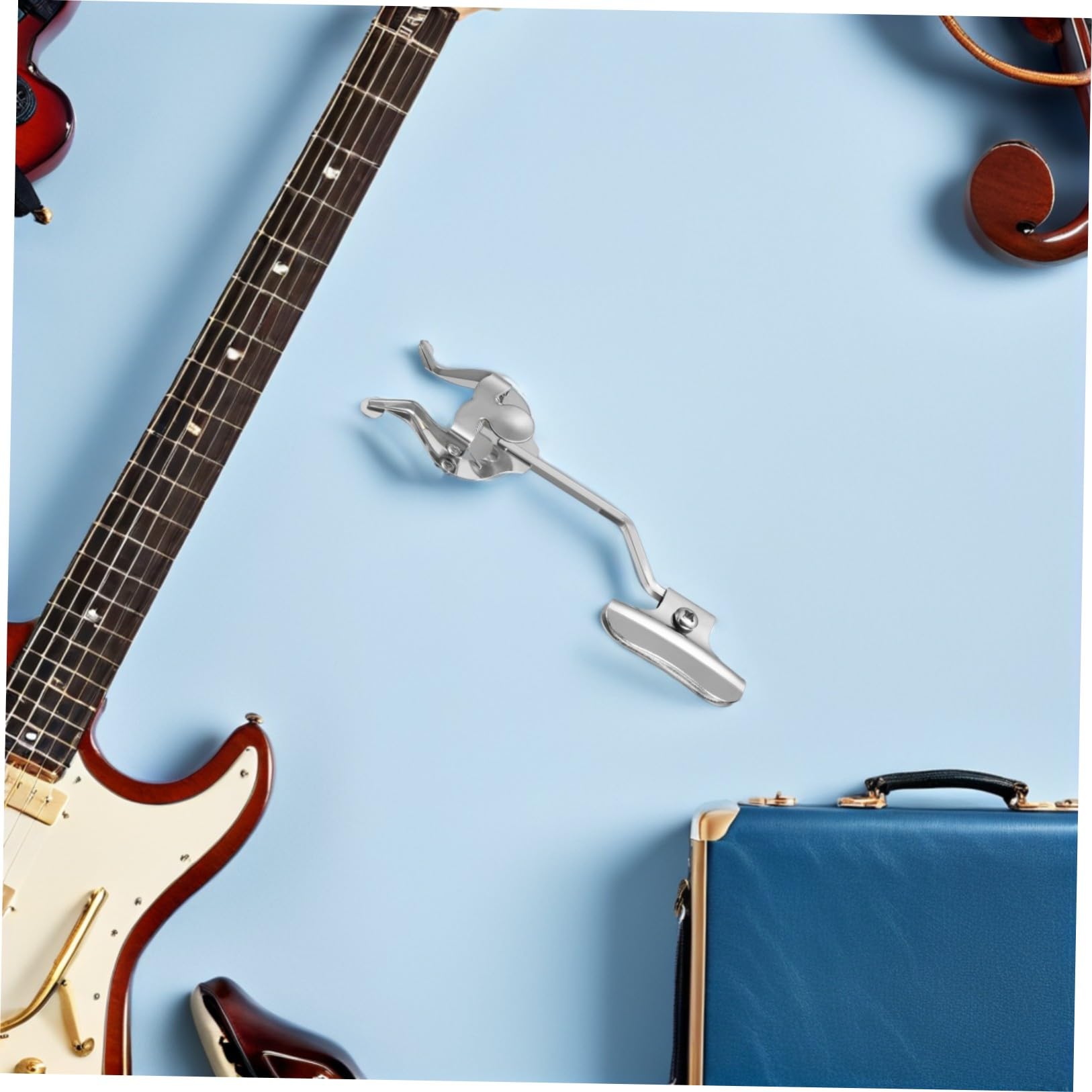 ERINGOGO Metall Notenhalter Lyra Klemmen für Posaune und Trompete 3 Stück-pack Maximale Sichtbarkeit Silber Professionelles Finish für Marschmusik für Konzerte und Festivalauftritte