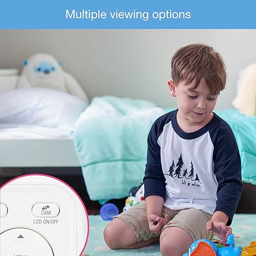 Miniatura 10 de VTech Monitor de bebé de video digital de 2.8 pulgadas con cámara panorámica e inclinable, visión nocturna a todo color y automática, color blanco