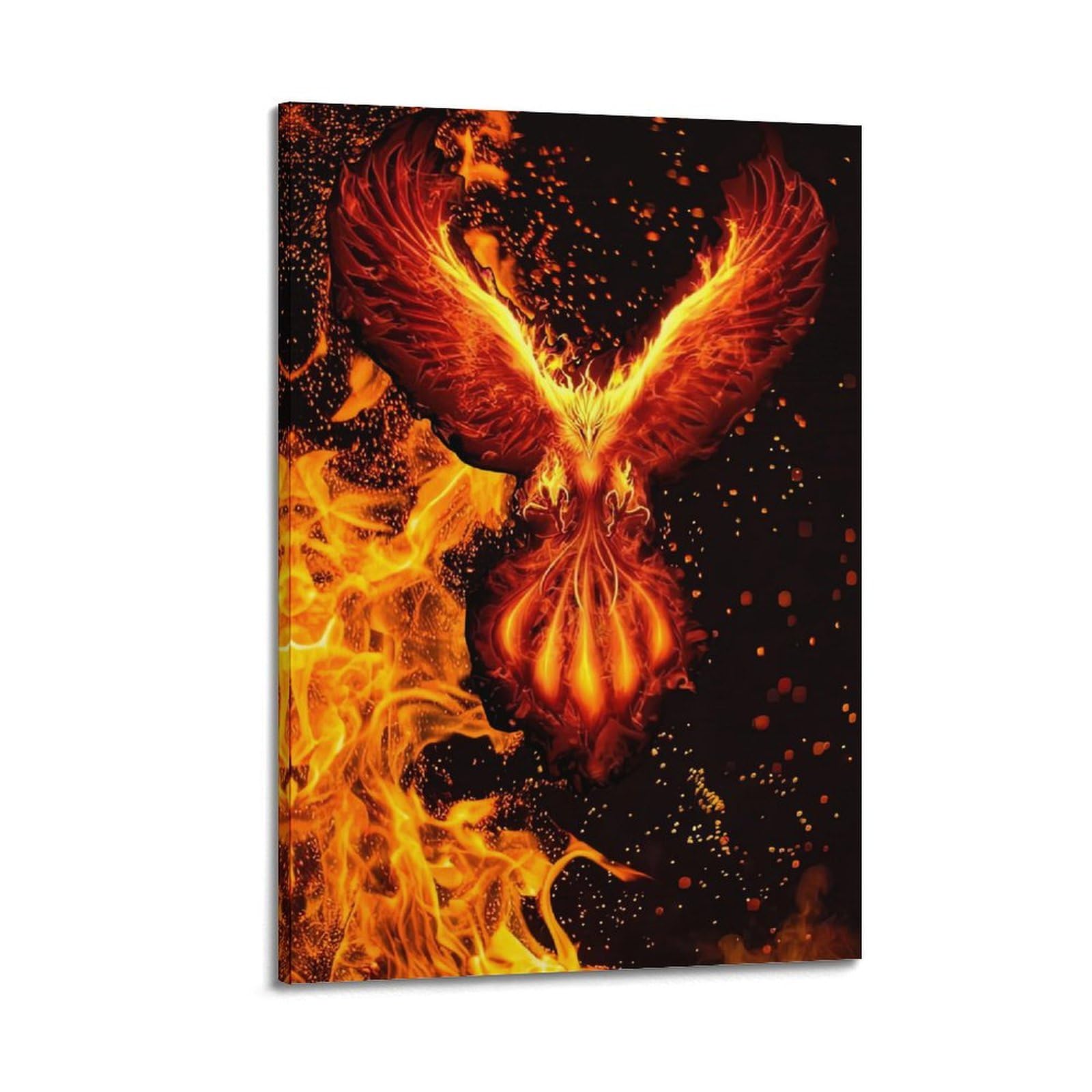 DLJGDS Mythical Phoenix in Flames, Vintage - Style Art Piece Decorative Painting Canvas Wall Posters And Modern Family Bedroom Decor 24x36inch(60x90cm)