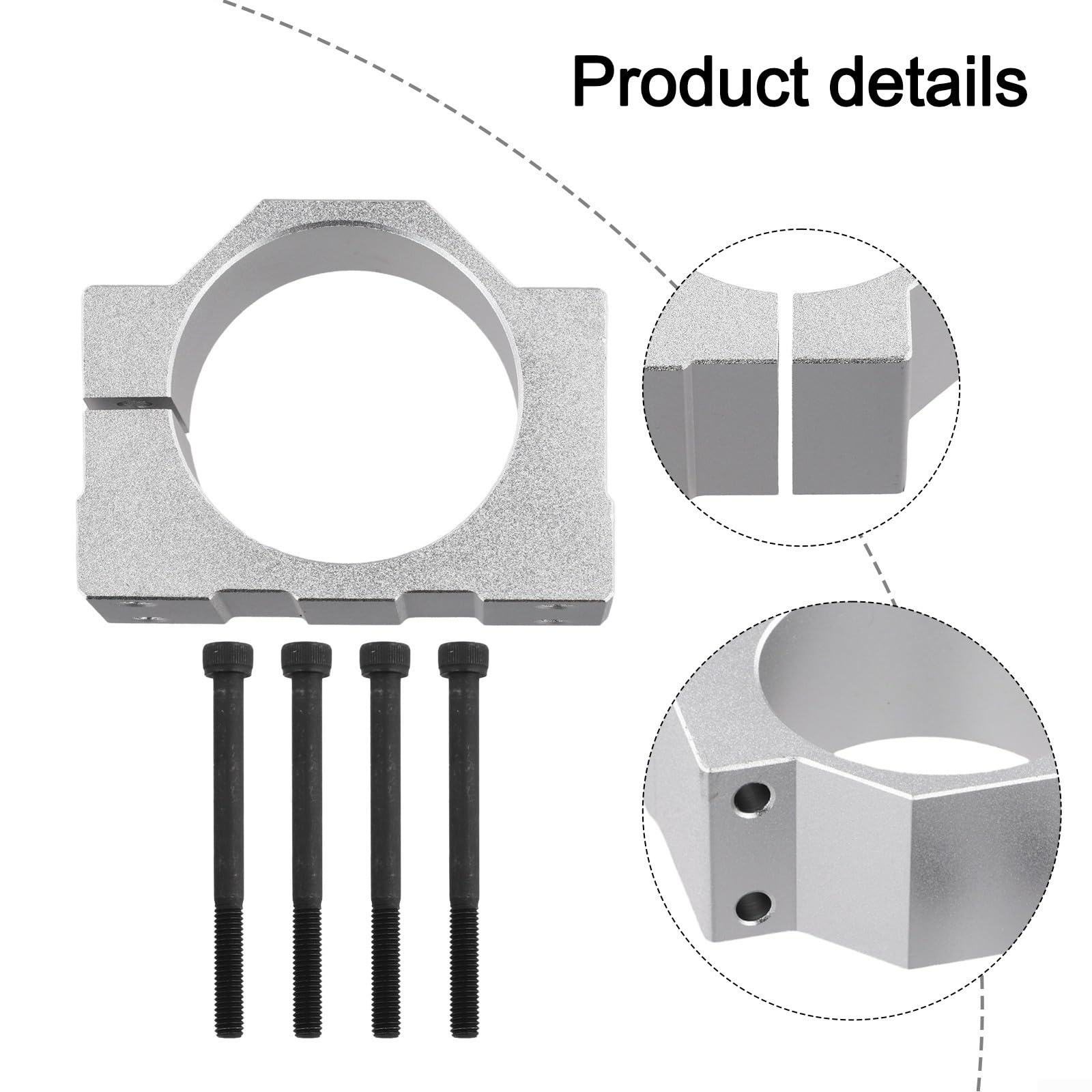 Support de fixation de moteur CNC pour support de broche DZ65, plaque de montage en aluminium avec 4 vis, compatible avec routeur de machine CNC, 1 pièce