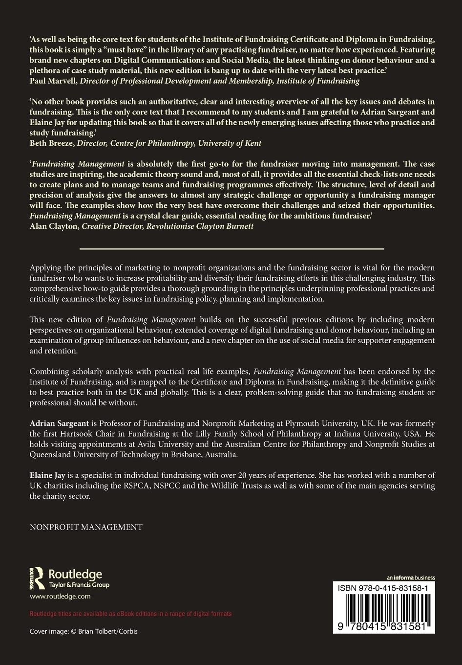 Fundraising Management: Analysis, Planning and Practice