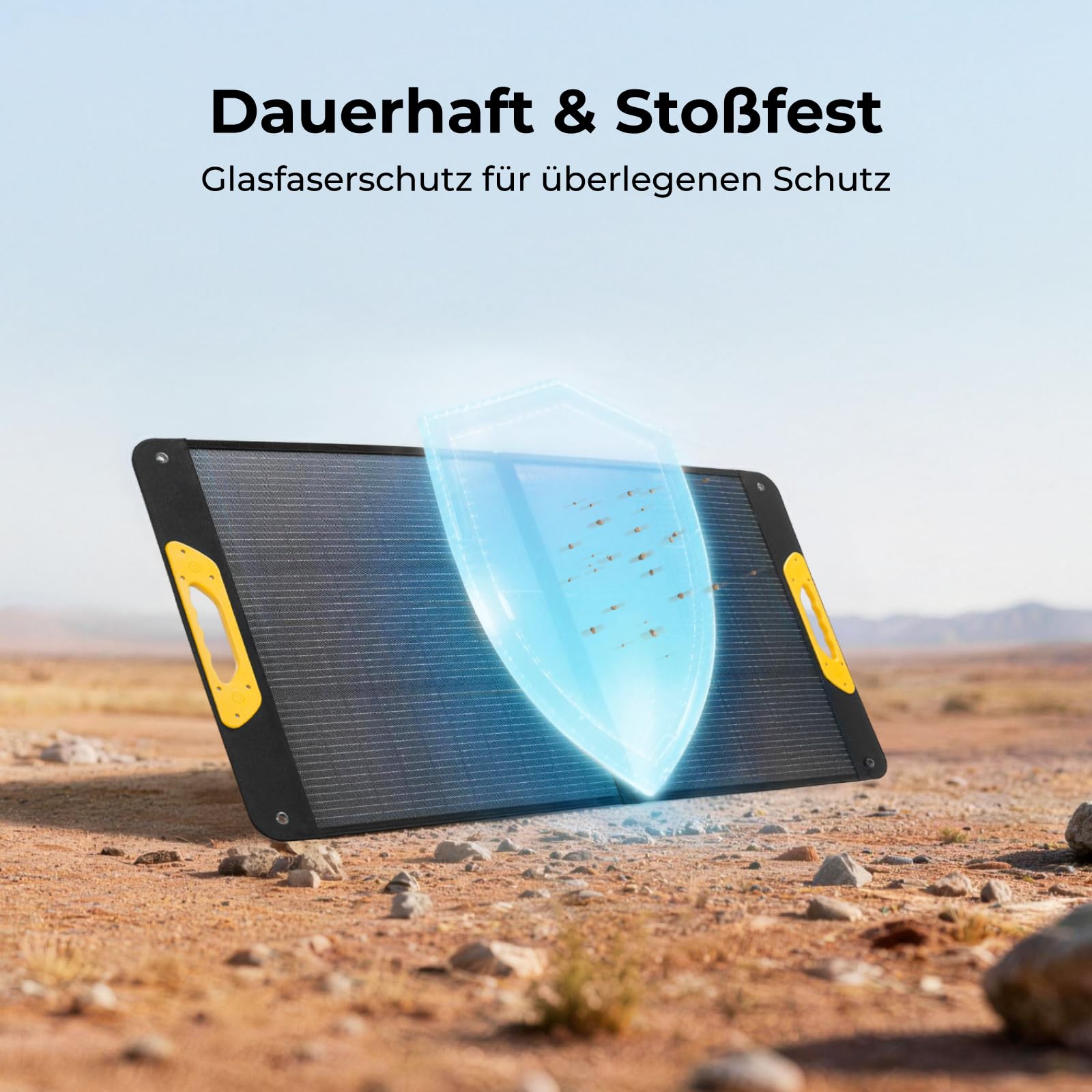 BougeRV 100W Faltbares Solarpanel, 25% Effizienz N-Typ, IP65, Tragbares Solarmodul mit XT60/DC5521/DC7909, für Camping Outdoor