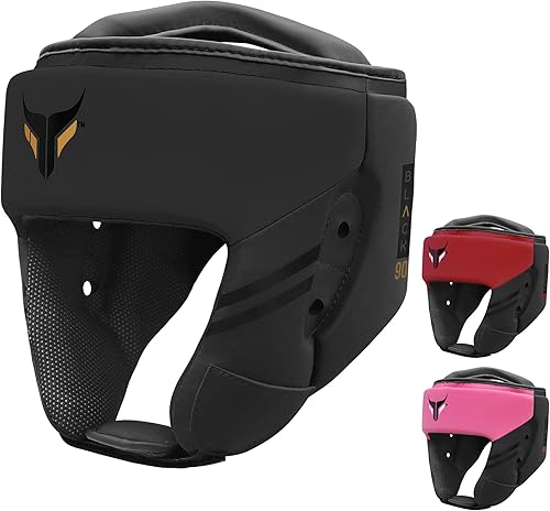 Mytra Fusion Casco de boxeo - Equipo de combate con correa ajustable MMA, Muay Thai, Kickboxing, artes marciales, karate, equipo de cabeza