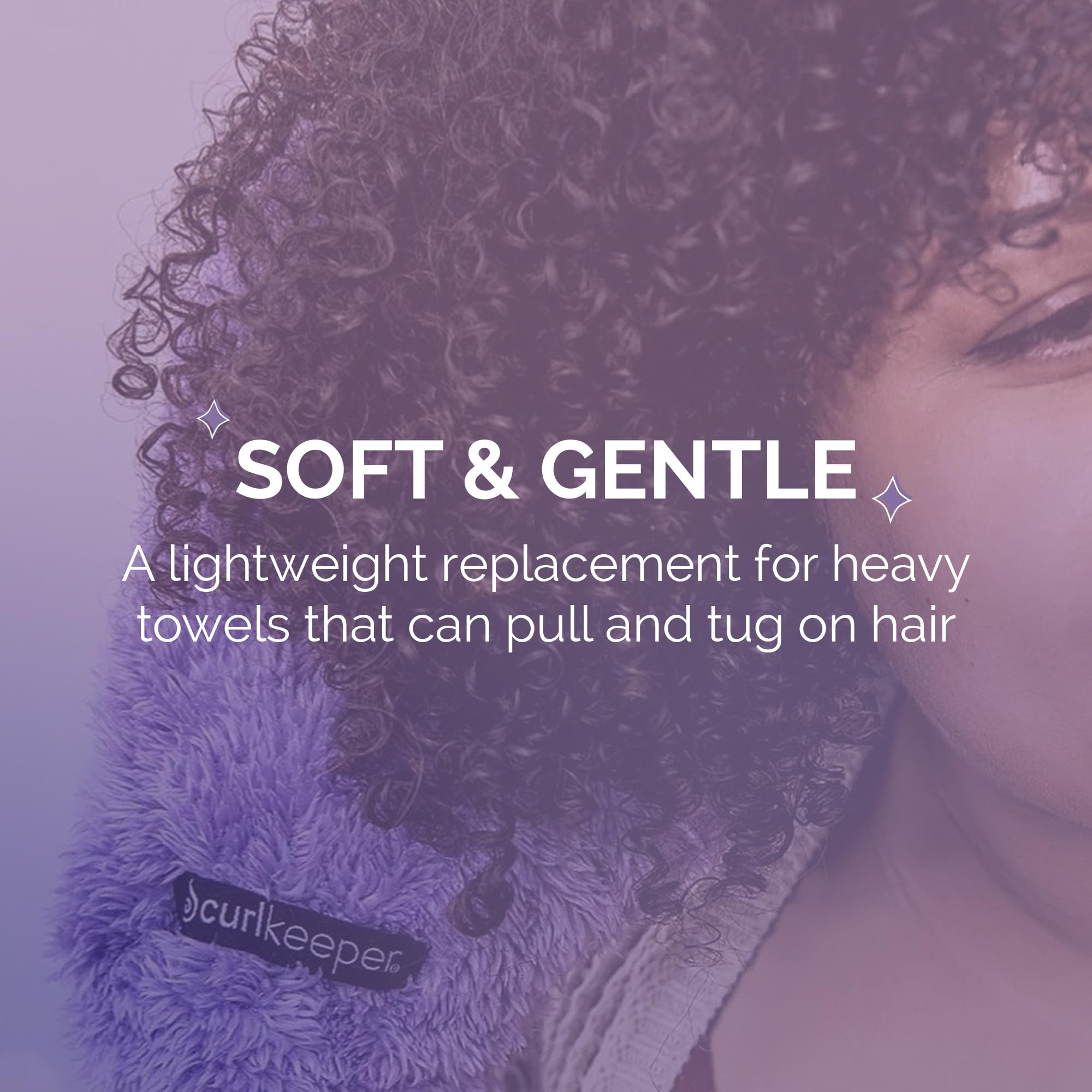 Curly Hair Solution - szybkoschnące rękawice do stylizacji (fioletowe)