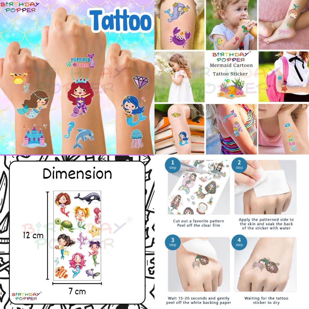 Birthday Popper 50 Pcs Mermaid Combo Pack as Birthday Return Gift for Girls of all Age Group 4
