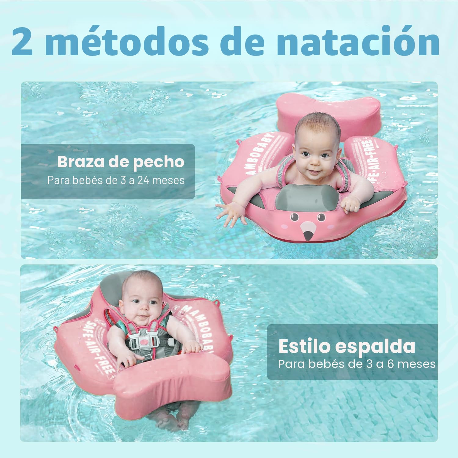 Flotador Para Bebé Con Toldo Solar Ajustable – Asiento Seguro De PVC Para Niños De 1 A 4 Años, Ideal Para Piscina Y Playa