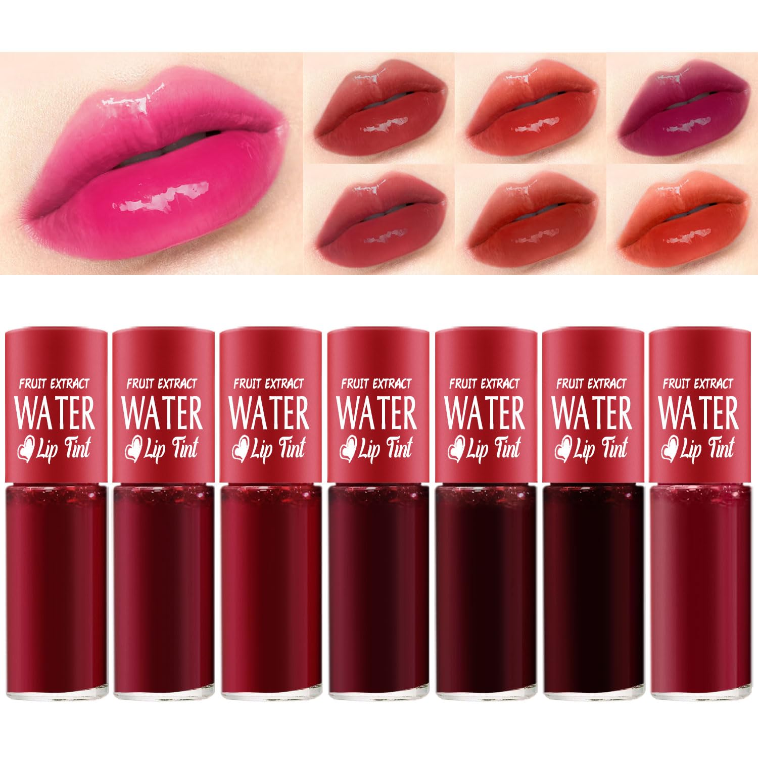 ファンデーションセット（多色・リップグロス付き） Amazon.com : 6 Colors Lip Tint Stain Korean Lip Gloss, Matte