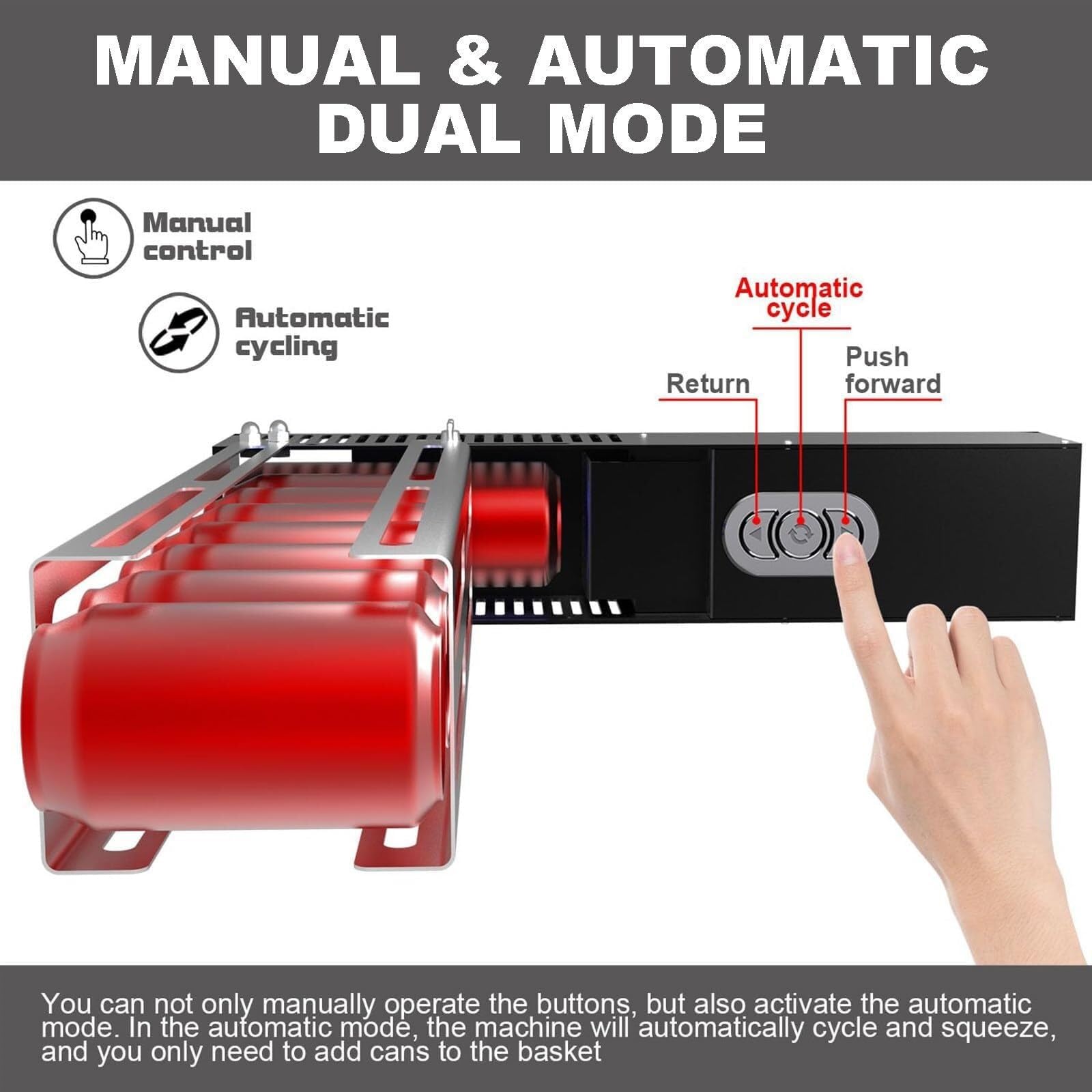Amazon｜電動缶破砕機 調整可能なスタンドを備えた電動缶破砕機、自動