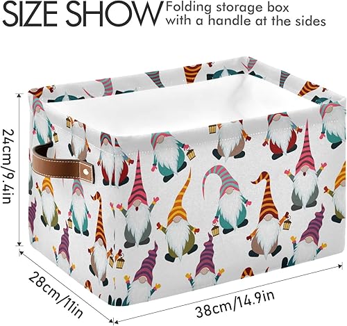 Miniatura 25 de senya Cesta de almacenamiento de Pascua con asas, huevos de Pascua, tela de conejo, contenedores de almacenamiento plegables para almacenamiento, 15