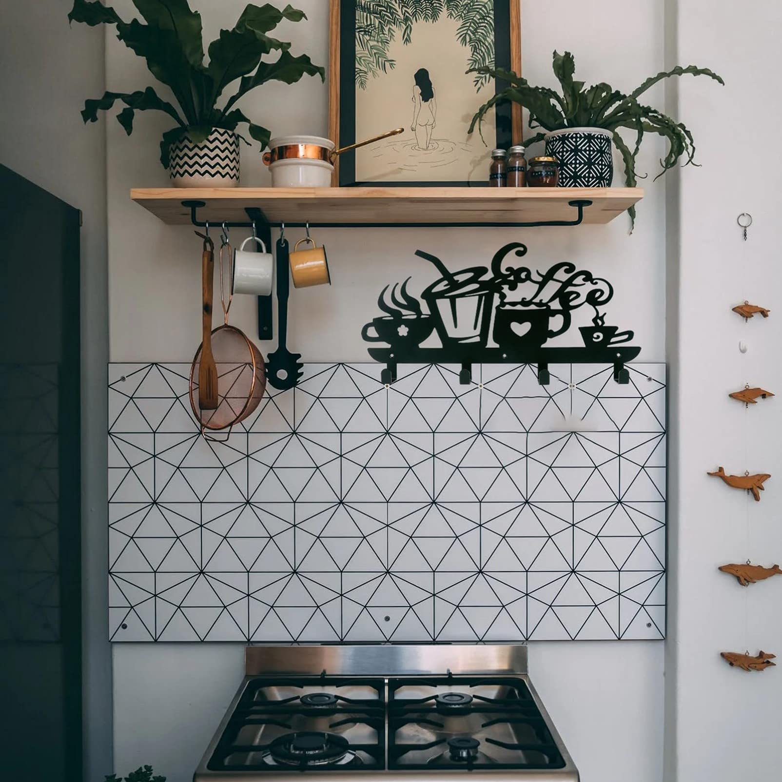 Porta Utensili Per Cucina Karisky Portautensili Da Cucina Per Piano Di Lavoro, In Legno Massello Farmhouse, Con Fondo Rimovibile, Grandi 2 Scomparti, Organizer Per Utensili Da Cucina Per Bancone Della Cucina, Bianco - 7