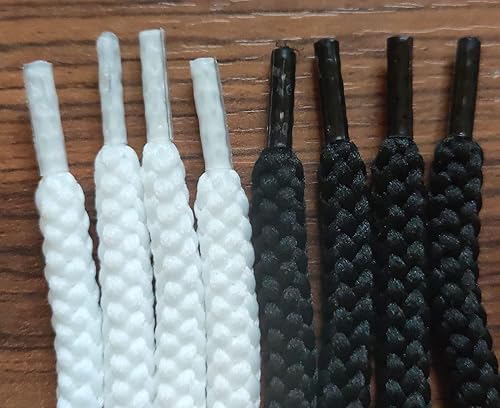 Miniatura 5 de 4 Pieces Black/White Round Hoodie Drawstrings Cord Replacement 6mm X 53 Inch Draw String for Sweatpants, Sweatshirt, Jacket, Coats, Shorts, Pants