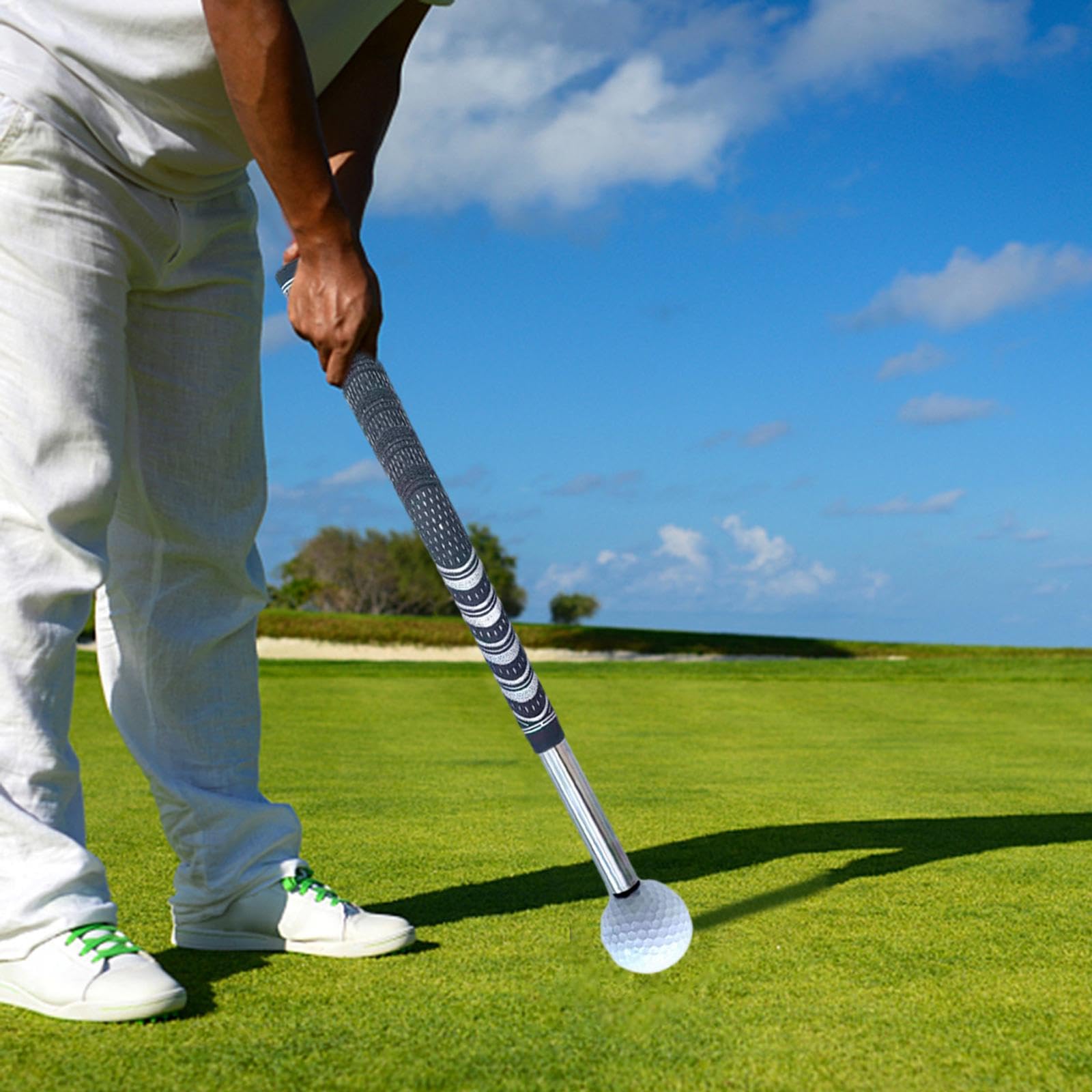 Fancyes Golf Swing Golf Practice Rod Lightweight Golf Warm Up Club Golf Swing for Balance Rhythm Backyard Strength Beginners, Black