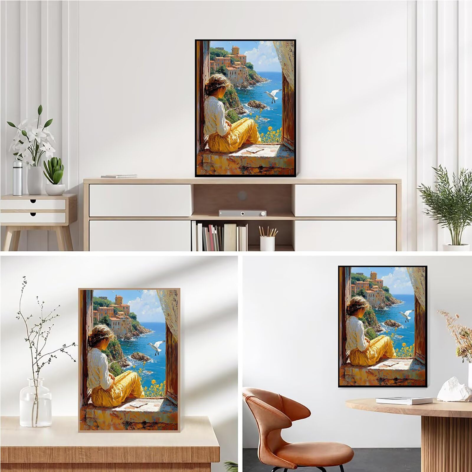 Diamond Painting Kit Completo, Diamond Painting Donna, 5D Quadrato Pittura Diamante Kit Manualidades Adultos DIY Diamantini Crystal Art Disegni Ricamo Punto Croce Artigianale, 60x90cm Città j0-753